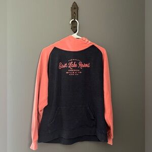Resort sweatshirt, East Lake OR, Navy & Pink, XL